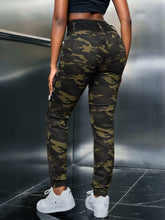 SXY Camo Print Buckle Detail Jogger Jeans